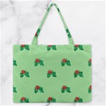 sequin christmas Holly Medium Zipper Tote Bag