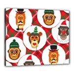 christmas hipster monkeys  Canvas 24  x 20  (Stretched)