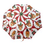 christmas hipster monkeys  Folding Umbrella