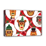 christmas hipster monkeys  Deluxe Canvas 18  x 12  (Stretched)