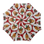 christmas hipster monkeys  Golf Umbrella