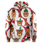 christmas hipster monkeys  Men s Zipper Hoodie