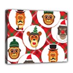 christmas hipster monkeys  Deluxe Canvas 24  x 20  (Stretched)