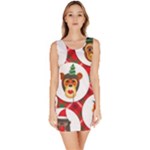 christmas hipster monkeys  Bodycon Dress