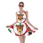 christmas hipster monkeys  Skater Dress