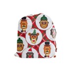 christmas hipster monkeys  Drawstring Pouch (Large)