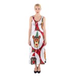 christmas hipster monkeys  Sleeveless Maxi Dress