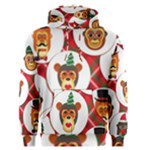 christmas hipster monkeys  Men s Pullover Hoodie