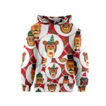 christmas hipster monkeys  Kids  Pullover Hoodie