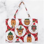 christmas hipster monkeys  Medium Tote Bag