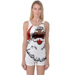 sequin African santa claus One Piece Boyleg Swimsuit