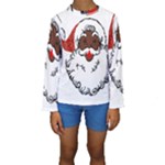 sequin African santa claus Kids  Long Sleeve Swimwear