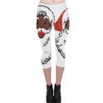 sequin African santa claus Capri Leggings 