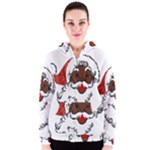 sequin African santa claus Women s Zipper Hoodie