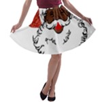 sequin African santa claus A-line Skater Skirt