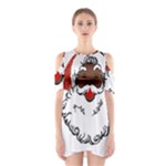 sequin African santa claus Shoulder Cutout One Piece