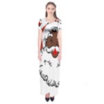 sequin African santa claus Short Sleeve Maxi Dress