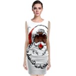 sequin African santa claus Sleeveless Velvet Midi Dress