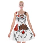 sequin African santa claus Velvet Skater Dress