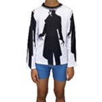 santa nosferatu Kids  Long Sleeve Swimwear