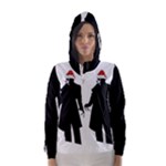 santa nosferatu Hooded Wind Breaker (Women)