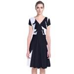 santa nosferatu Short Sleeve Front Wrap Dress