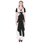 santa nosferatu Short Sleeve Maxi Dress