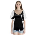 santa nosferatu V-Neck Flutter Sleeve Top