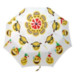 Xmas Emoji Happy Faces Folding Umbrella