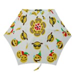 Xmas Emoji Happy Faces Mini Folding Umbrella