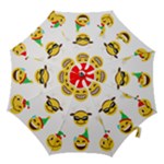 Xmas Emoji Happy Faces Hook Handle Umbrella (Medium)