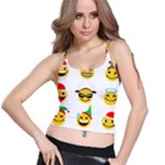 Xmas Emoji Happy Faces Spaghetti Strap Bra Top