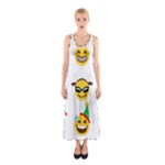 Xmas Emoji Happy Faces Sleeveless Maxi Dress