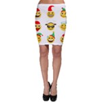 Xmas Emoji Happy Faces Bodycon Skirt