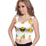 Xmas Emoji Happy Faces Crop Top