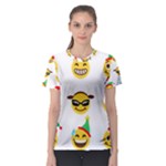 Xmas Emoji Happy Faces Women s Sport Mesh Tee