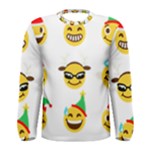 Xmas Emoji Happy Faces Men s Long Sleeve Tee