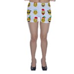 Xmas Emoji Happy Faces Skinny Shorts