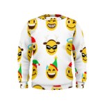 Xmas Emoji Happy Faces Kids  Sweatshirt