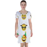 Xmas Emoji Happy Faces Short Sleeve Nightdress