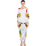 Xmas Emoji Happy Faces Hooded Jumpsuit (Ladies)