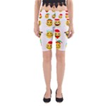 Xmas Emoji Happy Faces Yoga Cropped Leggings