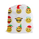 Xmas Emoji Happy Faces Drawstring Pouch (XXL)