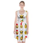 Xmas Emoji Happy Faces Racerback Midi Dress