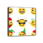 Xmas Emoji Happy Faces Mini Canvas 4  x 4  (Stretched)