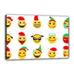 Xmas Emoji Happy Faces Canvas 18  x 12  (Stretched)