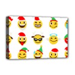 Xmas Emoji Happy Faces Deluxe Canvas 18  x 12  (Stretched)