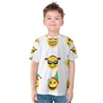 Xmas Emoji Happy Faces Kids  Cotton Tee