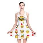 Xmas Emoji Happy Faces Reversible Skater Dress