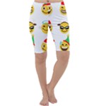 Xmas Emoji Happy Faces Cropped Leggings 